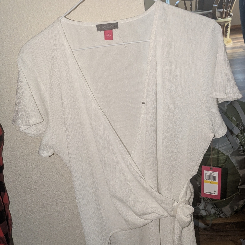 Vince Camuto Ivory Wrap Dress